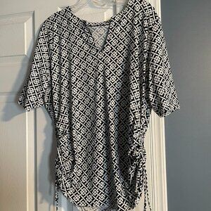 Lands End Tie Side Blouse XL